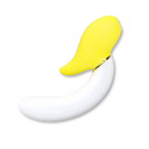 Vibrador plátano giratorio con doble vibración y juguete sexual para masturbación.